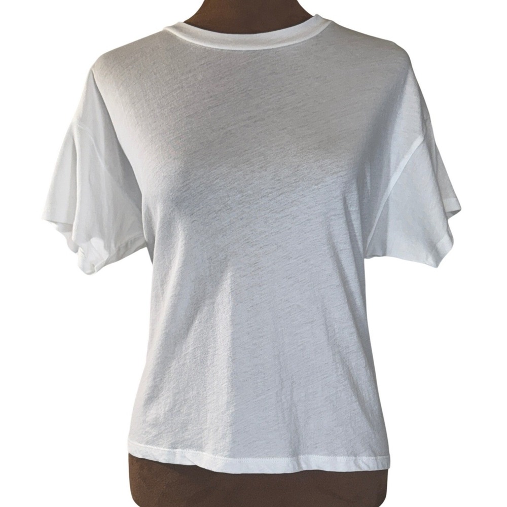 J.Crew Tee XS White Feather Jersey Cotton Lightweight NWT Short Sleeve - Picture 2 of 9